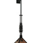 Meyda Lighting Winter Pine 12" Textured Black Tall Pines Wall Sconce With Silver Mica Shade Glass