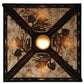 Meyda Lighting Winter Pine 12" Textured Black Tall Pines Wall Sconce With Silver Mica Shade Glass