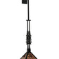 Meyda Lighting Winter Pine 12" Textured Black Tall Pines Wall Sconce With Silver Mica Shade Glass
