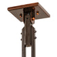 Meyda Lighting Winter Pine 12"Sq Vintage Copper & Oil Rubbed Bronze Tall Pines Pendant Light With Silver Mica Shade Glass