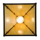 Meyda Lighting Winter Pine 13" Craftsman Brown Mini Pendant Light With Beige Iridescent Shade Glass