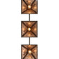 Meyda Lighting Winter Pine 144443 45" 3-Light Antique Copper Tall Pines Island Pendant Light With Silver Mica Shade Glass
