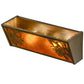 Meyda Lighting Winter Pine 16" 2-Light Antique Copper Vanity Light With Amber Mica Shade Glass