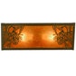 Meyda Lighting Winter Pine 16" 2-Light Antique Copper Vanity Light With Amber Mica Shade Glass