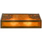 Meyda Lighting Winter Pine 16" 2-Light Antique Copper Vanity Light With Amber Mica Shade Glass