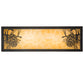 Meyda Lighting Winter Pine 16" 2-Light Craftsman Brown Wall Sconce With Beige Art Shade Glass