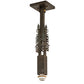 Meyda Lighting Winter Pine 16" Dark Burnished Antique Copper Tall Pines Pendant Light With Silver Mica Shade Glass