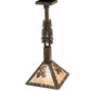 Meyda Lighting Winter Pine 16" Dark Burnished Antique Copper Tall Pines Pendant Light With Silver Mica Shade Glass