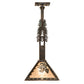 Meyda Lighting Winter Pine 16" Dark Burnished Antique Copper Tall Pines Pendant Light With Silver Mica Shade Glass