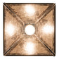 Meyda Lighting Winter Pine 16" Dark Burnished Antique Copper Tall Pines Pendant Light With Silver Mica Shade Glass