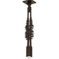 Meyda Lighting Winter Pine 16" Timeless Bronze Tall Pines Pendant Light With Amber Mica Shade Glass