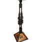 Meyda Lighting Winter Pine 16" Timeless Bronze Tall Pines Pendant Light With Amber Mica Shade Glass