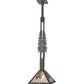 Meyda Lighting Winter Pine 16" Timeless Bronze Tall Pines Pendant Light With Silver Mica Shade Glass