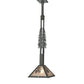 Meyda Lighting Winter Pine 16" Timeless Bronze Tall Pines Pendant Light With Silver Mica Shade Glass