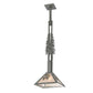 Meyda Lighting Winter Pine 16" Timeless Bronze Tall Pines Pendant Light With Silver Mica Shade Glass