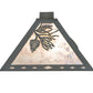 Meyda Lighting Winter Pine 16" Timeless Bronze Tall Pines Pendant Light With Silver Mica Shade Glass