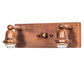 Meyda Lighting Winter Pine 17" 2-Light Vintage Copper Vanity Light With Beige Iridescent Shade Glass