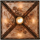Meyda Lighting Winter Pine 17" Antique Copper Tall Pines Pendant Light With Silver Mica Shade Glass