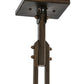 Meyda Lighting Winter Pine 17" Antique Copper Tall Pines Pendant Light With Silver Mica Shade Glass