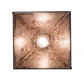 Meyda Lighting Winter Pine 17" Industrial Steel & Rust Tall Pines Pendant Light With Silver Mica Shade Glass