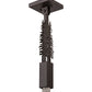Meyda Lighting Winter Pine 17" Oil Rubbed Bronze Pendant Light With Amber Mica Shade Glass