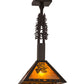 Meyda Lighting Winter Pine 17" Oil Rubbed Bronze Pendant Light With Amber Mica Shade Glass
