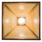 Meyda Lighting Winter Pine 17" Rust Tall Pines Pendant Light With Beige Iridescent Shade Glass