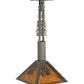 Meyda Lighting Winter Pine 17"W x 26"H Timeless Bronze Tall Pines Pendant Light With Amber Mica Shade Glass