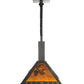 Meyda Lighting Winter Pine 17"W x 26"H Timeless Bronze Tall Pines Pendant Light With Amber Mica Shade Glass
