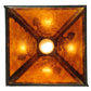 Meyda Lighting Winter Pine 17"W x 26"H Timeless Bronze Tall Pines Pendant Light With Amber Mica Shade Glass