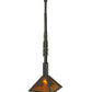 Meyda Lighting Winter Pine 17"W x 39"H Timeless Bronze Tall Pines Pendant Light With Amber Mica Shade Glass