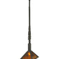 Meyda Lighting Winter Pine 17"W x 49"H Timeless Bronze Tall Pines Pendant Light With Amber Mica Shade Glass