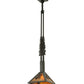 Meyda Lighting Winter Pine 17"W x 49"H Timeless Bronze Tall Pines Pendant Light With Amber Mica Shade Glass