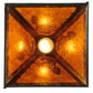 Meyda Lighting Winter Pine 17"W x 49"H Timeless Bronze Tall Pines Pendant Light With Amber Mica Shade Glass