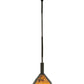 Meyda Lighting Winter Pine 17"W x 49"H Timeless Bronze Tall Pines Pendant Light With Amber Mica Shade Glass