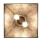 Meyda Lighting Winter Pine 23" 2-Light Mahogany Bronze Pendant Light With Silver Mica Shade Glass