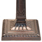 Meyda Lighting Winter Pine 23" Craftsman Brown Mission Table Lamp With Beige Iridescent Shade Glass