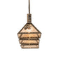 Meyda Lighting Winter Pine 251561 45" 3-Light Antique Copper Tall Pines Island Pendant Light With Silver Mica Shade Glass