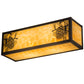 Meyda Lighting Winter Pine 26" 2-Light Craftsman Brown Vanity Light With Beige Art Shade Glass