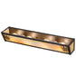 Meyda Lighting Winter Pine 26" 4-Light Timeless Bronze Vanity Light With Beige Iridescent Shade Glass