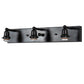 Meyda Lighting Winter Pine 28" 3-Light Craftsman Brown Vanity Light With Beige Iridescent Shade Glass