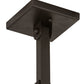 Meyda Lighting Winter Pine 30" 3-Light Oil Rubbed Bronze Tall Pines Island Pendant Light With Silver Mica Shade Glass