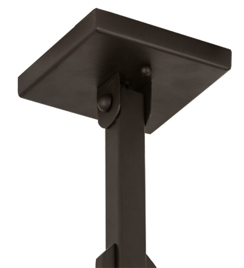 Meyda Lighting Winter Pine 30" 3-Light Oil Rubbed Bronze Tall Pines Island Pendant Light With Silver Mica Shade Glass