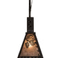 Meyda Lighting Winter Pine 30" 3-Light Oil Rubbed Bronze Tall Pines Island Pendant Light With Silver Mica Shade Glass