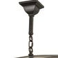 Meyda Lighting Winter Pine 43" 4-Light Craftsman Brown Pendant Light With Beige Shade Glass