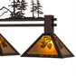 Meyda Lighting Winter Pine 45" 3-Light Mahogany Bronze Tall Pines Island Pendant Light With Amber Mica Shade Glass