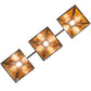 Meyda Lighting Winter Pine 45" 3-Light Oil Rubbed Bronze Island Pendant Light With Amber Mica Shade Glass