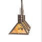 Meyda Lighting Winter Pine 45" 3-Light Oil Rubbed Bronze Island Pendant Light With Amber Mica Shade Glass