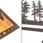 Meyda Lighting Winter Pine 45" 3-Light Oil Rubbed Bronze Island Pendant Light With Amber Mica Shade Glass