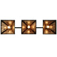 Meyda Lighting Winter Pine 45" 3-Light Wrought Iron Island Pendant Light With Silver Mica Shade Glass